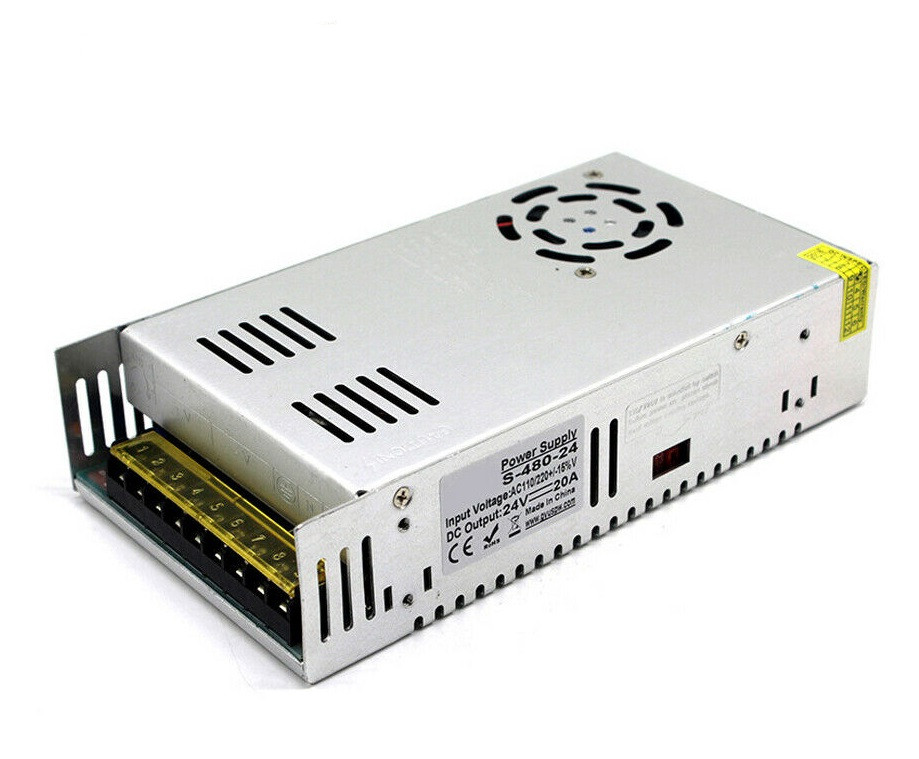 Блок живлення LEDTech 24v 20a 480 W, 24 в 20 а 480 Вт у перфорованому корпусі. Стандарт. Гарантія 1 рік