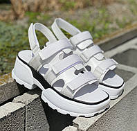 Женские кожаные босоножки спортивные сандалии на каждый день лето легкие удобные комфорт качество MKraFVT 0171