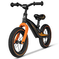 Беговел для дітей велобіг від велосипед без педалей Lionelo BART AIR NAVY BLUE begovel дитячий бєговєл velobeg Чорний/помаранчевий