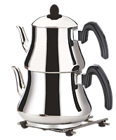 Двоярусний чайник турецький King Mevlana Mini Boy (чайник 1,2 л + заварник 0,8 л)