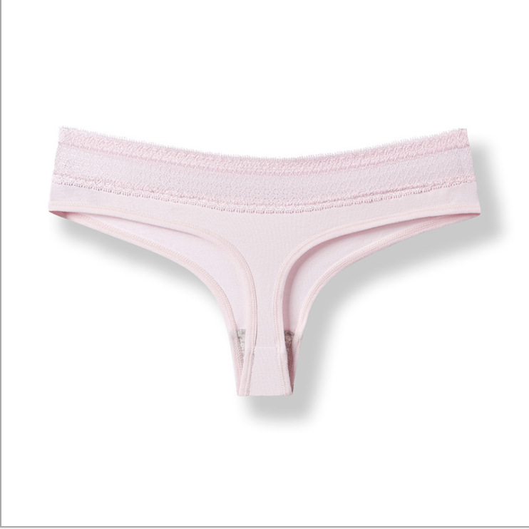 Жіночі стрінги бавовна сітка на рожевий гумка XL