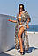 Пляжна довга туніка принт, Шикарна шифонова пляжна туніка на запах жіноча довга, фото 4