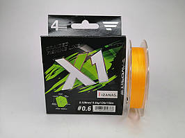 Шнур Favorite X1 PE 4x 150m (orange) #0.6/0.128 mm 12lb/5.4 кг