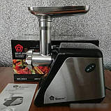 Електрична м'ясорубка з насадками кебе для ковбасок 3000 W Domotec MS-2022 Електром'ясорубка з реверсом, фото 2