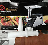 Електрична м'ясорубка з насадками кебе для ковбасок 3000 W Domotec MS-2022 Електром'ясорубка з реверсом, фото 5