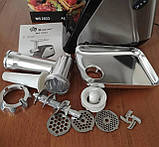 Електрична м'ясорубка з насадками кебе для ковбасок 3000 W Domotec MS-2022 Електром'ясорубка з реверсом, фото 4