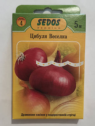 Цибуля Веселка, насіння на стрічці Sedos, 5 метрів, фото 2
