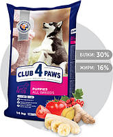 Сухой корм Клуб 4 Лапы Premium для щенков всех пород 14 кг.