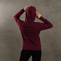 Жіноча толстовка бордова худі легка Lightweight lady-fit Fruit of the Loom,2XL