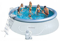 Надувной бассейн BestWay 57242 (457x122 см) с песочным фильтром