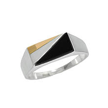 Срібний перстень із золотою пластиною "Мірт" DARIY 006п