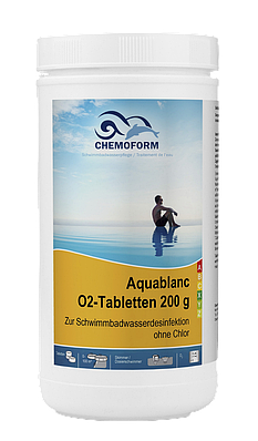 Хімія для басейну активний кисень у таблетках Chemoform Aquablanc (200 гр), 1 кг
