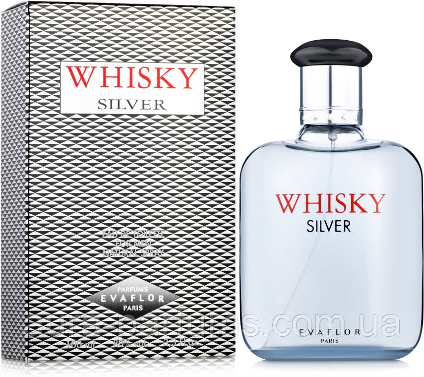 Чоловічі парфуми Evaflor Whisky Silver Туалетна вода 100 ml/мл