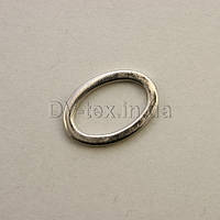 Кольцо плоское для сумок 18мм, (овал) МТК-18 (8291), никель