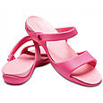 Жіночі шлепанці Крокс Cleo V Sandals Рожевого кольору, фото 6