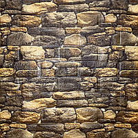 Матова 3Д-панель для стін Камені бруківки миючі 3d панелі декоративні кам'яна кладка 700x770x5 мм (60-М)