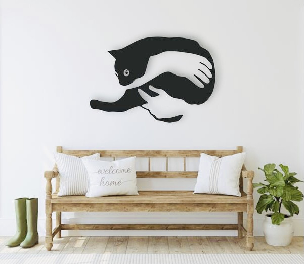 Декоративне панно Котик на руках