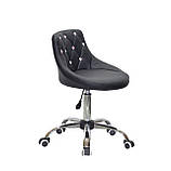 Стілець Форо чорний кожзам FORO + SV CH-Office на колесах + стрази, офісний стілець, фото 3