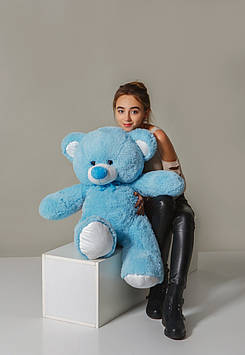 Плюшевий ведмедик Томмі 100 см. Блакитний