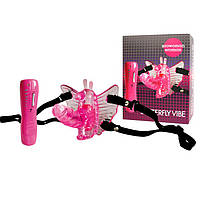 Вібратор метелик "Butterfly vibe" на ремінцях L 8,0 см D 2,2 см