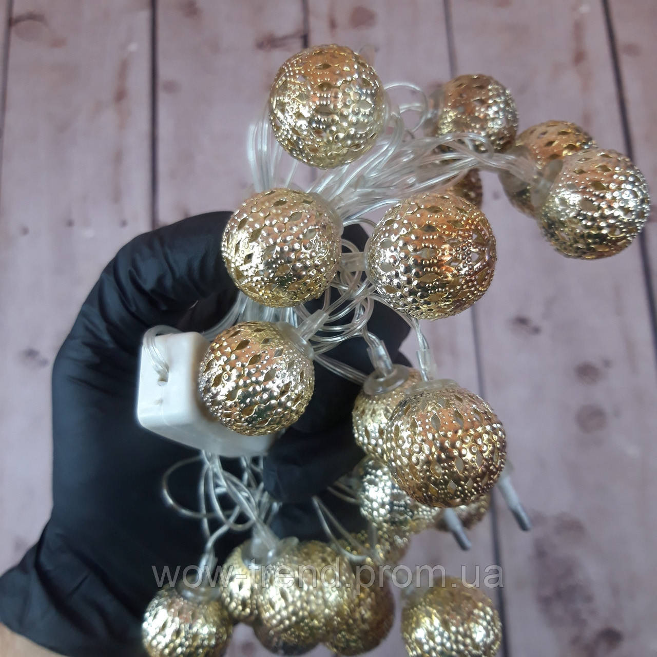 Гирлянда металлические шарики Xmas LED 20 metal WW - фото 7 - id-p1449523742