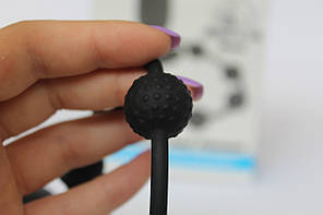 КІЛЬЦЕ ЕРЕКЦІОННЕ З АНАЛЬНИМ СТИМУЛЯТОРОМ І З ВІБРАЦІЄЮ колір чорний, L 95 мм D 35 мм 