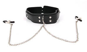 ОШЕЙНИК + ЗАЖИМИ НА СОСКИ чорний 