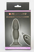 ВІБРОМАССАЖОР АНАЛЬНИЙ З ЕФЕКТОМ РИМІНГА L 135 мм D 35 мм, 4 режими вібрації, 4 режими ротації куля