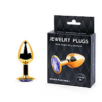 GOLDEN PLUG SMALL (втулка анальна) колір кристала світло-філетовий, L 72 мм, D 28 мм, вага 50 г