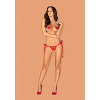 Стринги зі стрічками Obsessive червоні, S/M