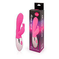 ВІБРОМАССАЖОР L робочої частини 100 мм D 33 мм, 10 режимів вібрації, колір рожевий