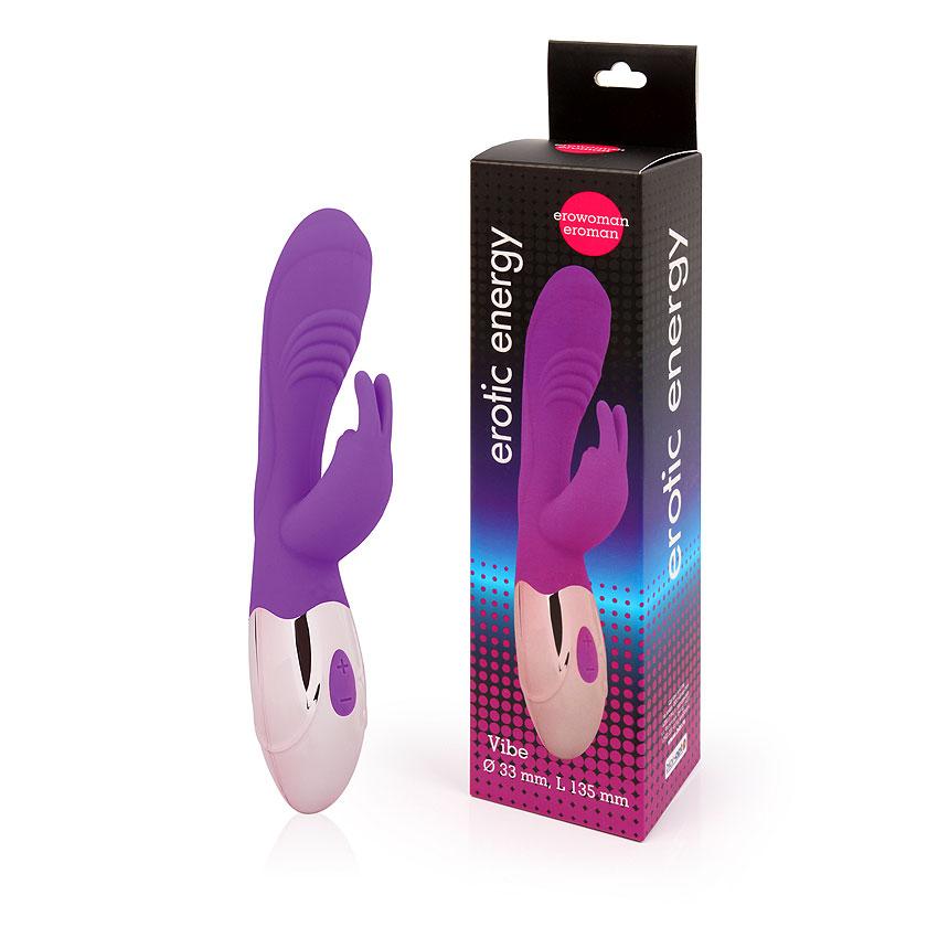 ВІБРОМАССАЖОР L робочої частини 100 мм D 33 мм, 10 режимів вібрації, колір фіолетовий