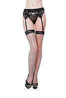 Комплект із панчохами з атласними вставками S/M