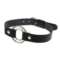 Нашийник Double Target, Smooth Black, шкіра
