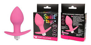 ВТУЛКА АНАЛЬНА З ВІБРАЦІЄЮ L 80 мм D 40 мм, колір рожевий