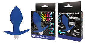 ВТУЛКА АНАЛЬНА З ВІБРАЦІЄЮ L 80 мм D 40 мм, колір синій