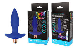 ВТУЛКА АНАЛЬНА з вібрацією, L 105 мм D 35 мм, колір синій
