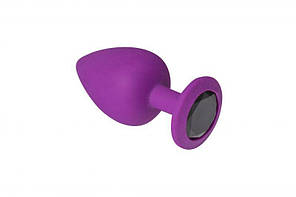 Анальний корок, Purple Silicone Black Diamond, S