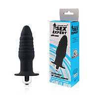 ВТУЛКА АНАЛЬНА З ВІБРАЦІЄЮ L 90 мм D 30 мм, колір чорний