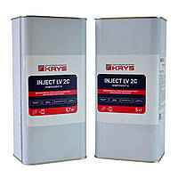 KRYS INJECT LV 2C - 2-компонентная полиуретановая смола. Комплект 10,7 кг (5 кг + 5,7 кг). Для 100% уплотнения