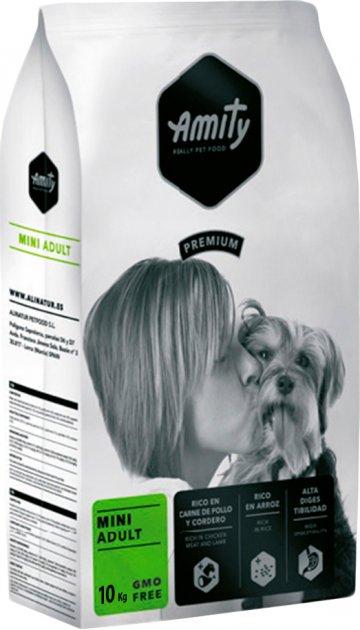 Сухий корм для собак малих порід з куркою і ягням Amity Mini Adult 10 кг