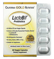 Пробиотики California Gold Nutrition LactoBif Probiotics 30 Billion 60 veg caps