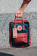 Рюкзак Fjallraven Kanken Classic 16l портфель рюкзак канкен класик бордовый с синим канкен класік бордовий