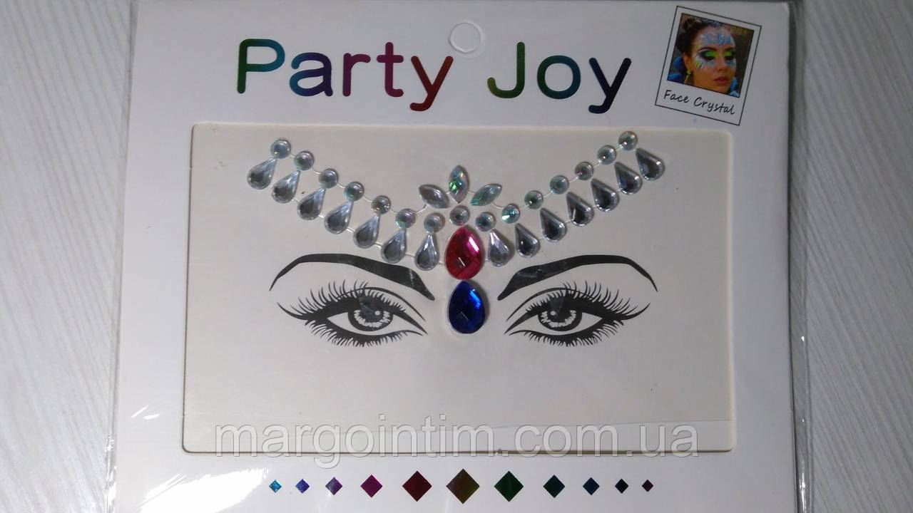 Наклейки  / 3D кристали, стрази, для лоба  для обличчя Для вечірок і фотосесій, фото 1