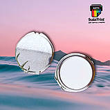 Дзеркальце металеве кругле + друк фото/ картинка/ логотип/текст, фото 2