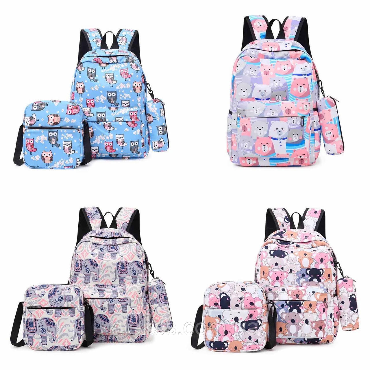 Комплект сумок 3 В 1 .Школьный рюкзак ,сумка и пенал - фото 1 - id-p1449585894