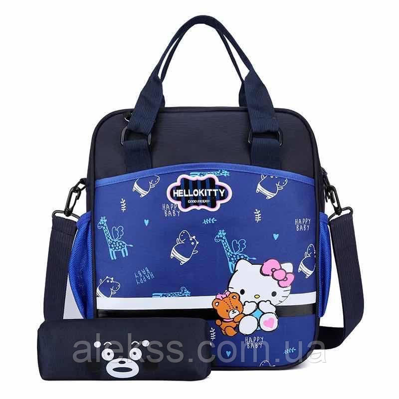 Детский сумка- рюкзак для девочек с пеналом - фото 4 - id-p1449585937