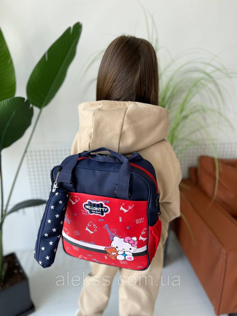 Детский сумка- рюкзак для девочек с пеналом - фото 7 - id-p1449585937