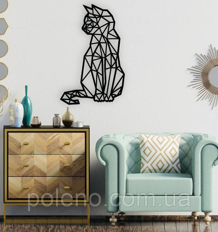 Декоративне панно Геометрична Кішка