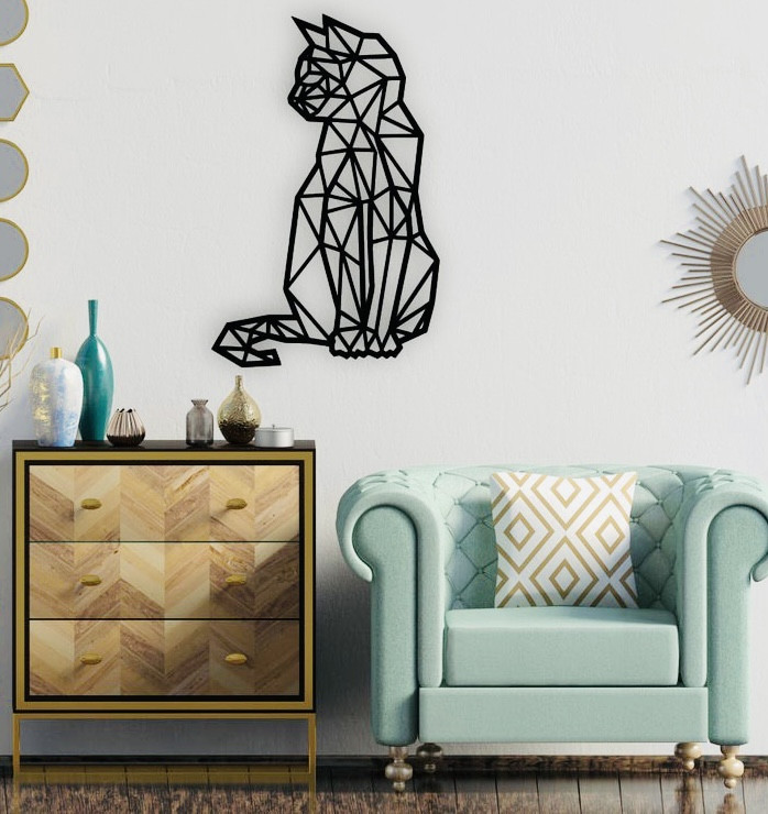 Декоративне панно Геометрична Кішка